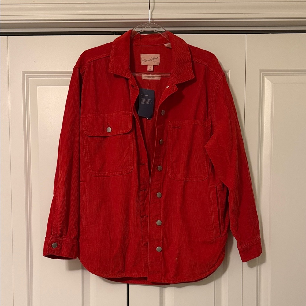 Universal Thread Vibrant Red Corduroy Shirt